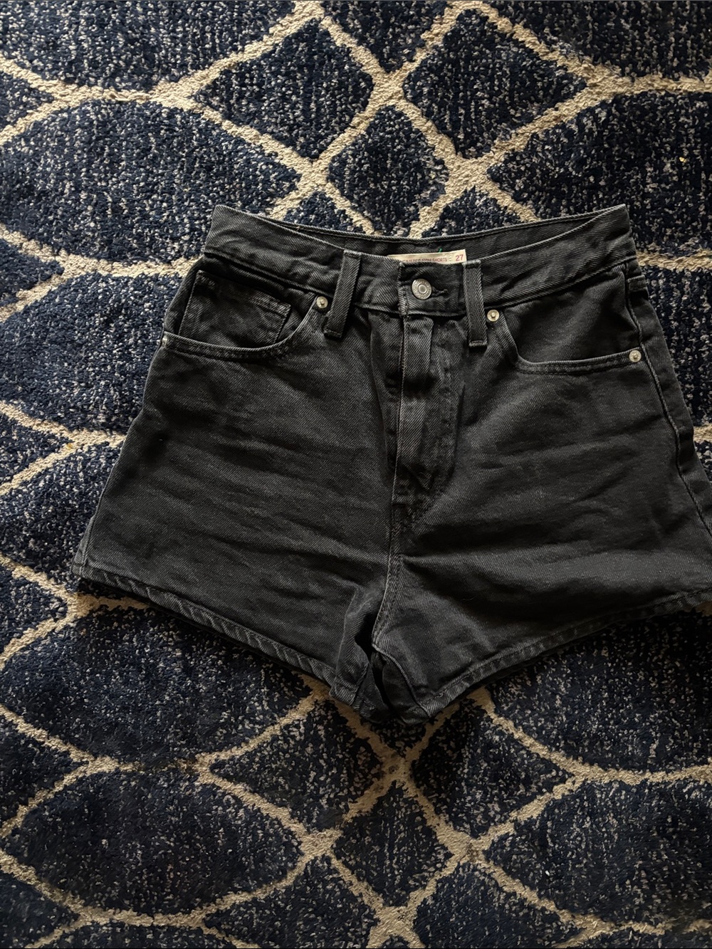 Levi's Black High-Rise Jean Shorts